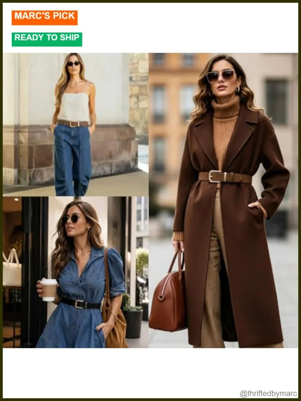 Suede Faux Leather Belt with Gold Buckle for Women 2 Pack